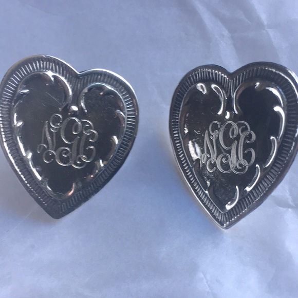 Sterling silver engraved earrings - Picture 2 of 9